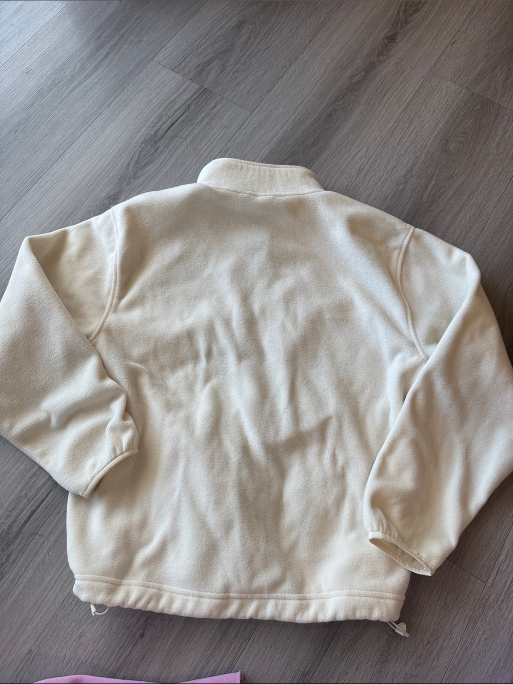 Aritzia TNA Ivory Quarter-Zip Fleece Pullover - Picture 3 of 3